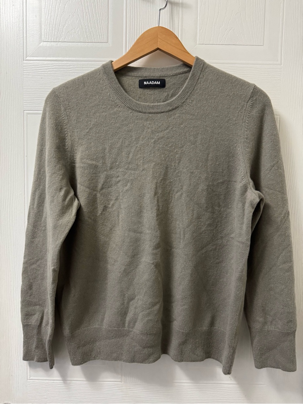NAADAM Men's Crewneck Sweater in Taupe Gray